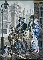 John Lewis Krimmel, Questioning Chimney Sweeps before Christ Church (ca.1813)