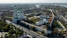 Panoramic view of Astrakhan Kremlin and surroundings Ulitsa V. Trediakovskogo area