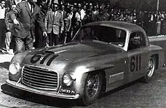 1948 Ferrari 166 S #003S, Berlinetta coachwork by Carrozzeria Allemano, here at the 1949 Mille Miglia.