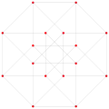 Real {4,3,3}, or , with 16 vertices, 32 edges, 24 faces, and 8 cells