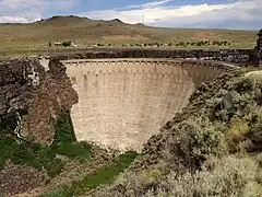 Salmon Falls Creek Dam viewed from the west