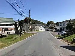 The center of Berlin viewed from eastbound Plank Road