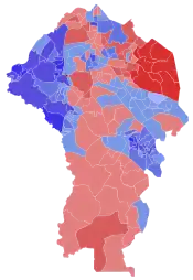 A map of the 2022 Anne Arundel county executive election showing how candidates did in each precinct.