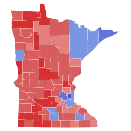 2022 Minnesota attorney general election results map by county