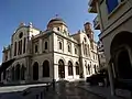 St. Minas Cathedral Heraklion, South-West facade with tower and dome