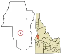 Location of Council in Adams County, Idaho.
