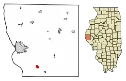 Location of Payson in Adams County, Illinois.