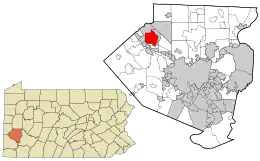 Location in Allegheny County and the U.S. state of Pennsylvania.