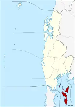 District location in Phuket province