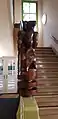 Museum school: staircase with a wooden ornament