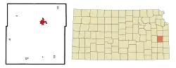 Location within Anderson County and Kansas
