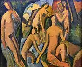 Baigneuses (Esquisse),  c. 1908, oil on canvas, 38 × 46 cm, Musée d'Art Moderne de la Ville de Paris