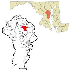 Location of Pasadena in Maryland