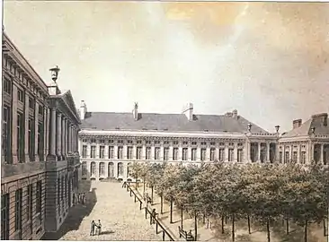 The Place des Martyrs/Martelaarsplein covered in linden trees, c. 1810