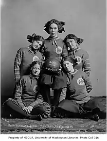Image 6Arctic Sisterhood women's basketball team in Nome Alaska circa 1908 (from Women's basketball)