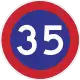 Minimum speed limit (35&nbsp;km/h)