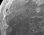 Lunar mare and craters captured on Orion's return flyby