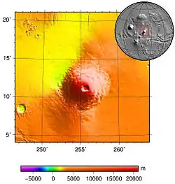 Topography of Ascraeus Mons.