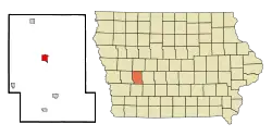 Location of Audubon, Iowa