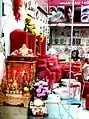 The altar of Ông Địa and Thần Tài at a shop