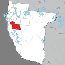 Location within Témiscamingue RCM.