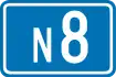 National Route 8 shield}}