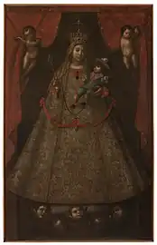 Virgin of the Rosary by Baltasar Vargas de Figueroa. Colonial Art Museum of Bogotá.