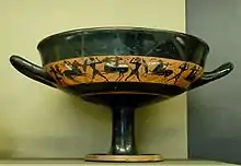 Band cup by an unknown Attic artist, circa 540 BC. Louvre