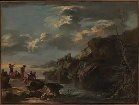 Bandits on a Rocky Coast (ca. 1655), oil on canvas, 74.9 x 100&nbsp;cm., Metropolitan Museum of Art