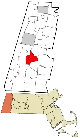 Location in Berkshire County and the state of Massachusetts.