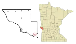 Location of Correll, Minnesota