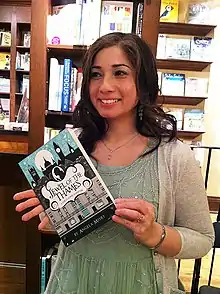Angela Misri at the book launch of Jewel of the Thames in 2014.