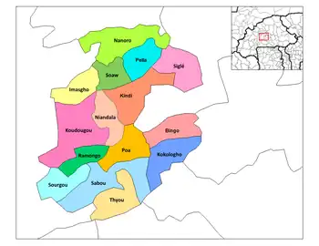 Nanoro Department location in the province