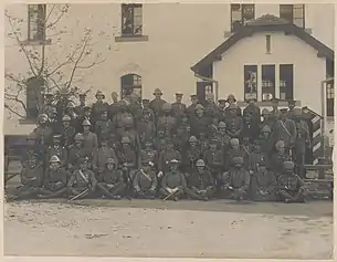 British, Indian and Japanese soldiers in Tsingtao, 1914.