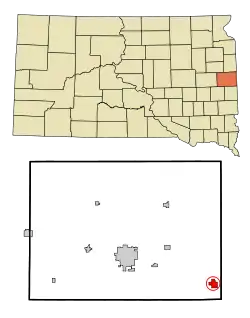 Location in Brookings County and the state of South Dakota