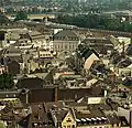 View of the Stadthaus fom the Marktplatz and the Altes Rathaus, 1991