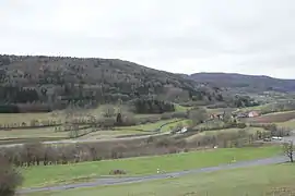 Image 3: View of the Zaunsbacher Berg from the NE above the valley of the Trubach (Dec&nbsp;2014)