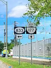 PR-177 west at PR-833 intersection in Frailes, Guaynabo