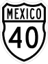 Federal Highway 40 shield