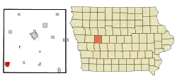 Location of Manning, Iowa