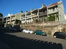Many of Sydney's terraces were built on hilly terrain, such as these in Paddington