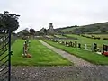 The modern cemetery (not part of the listed status), looking west back to the church
