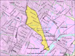 Census Bureau map of Rutherford, New Jersey