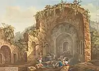 Grotto of Egeria on the Via Appia (1769), private collection