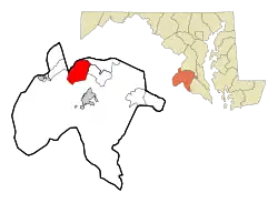 Location of Bennsville, Maryland