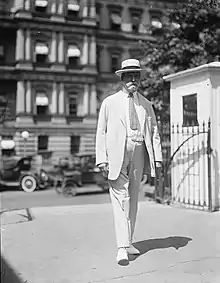 Charles Evans Hughes with the Eisenhower Executive Office Building in the background