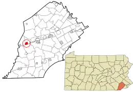 Location in Chester County and the U.S. state of Pennsylvania