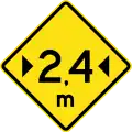 PF-6Width restriction ahead (2.4 metres (7.9 ft))