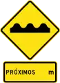 PG-9Uneven road (with distance in metres)