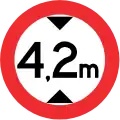 RR-6Height restriction (4.2 metres (14 ft))